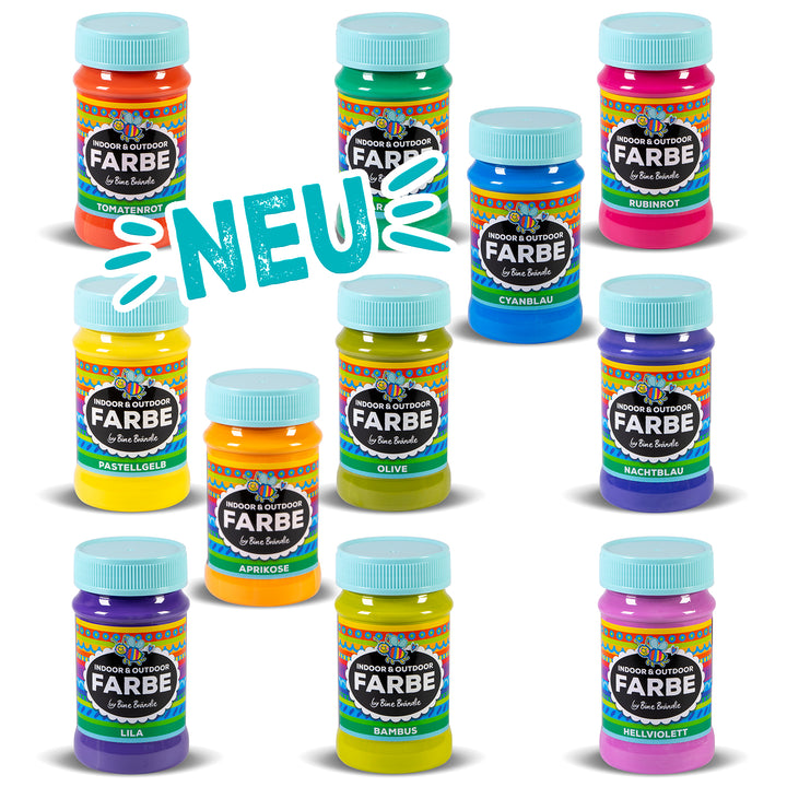INDOOR &amp; OUTDOOR FARBEN ERGÄNZUNGSSET - ALLE 11 NEUEN FARBTÖNE