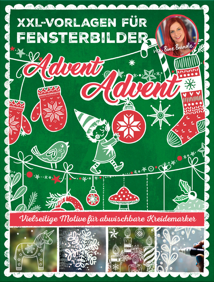 XXL-VORLAGEN FÜR FENSTERBILDER - Advent Advent