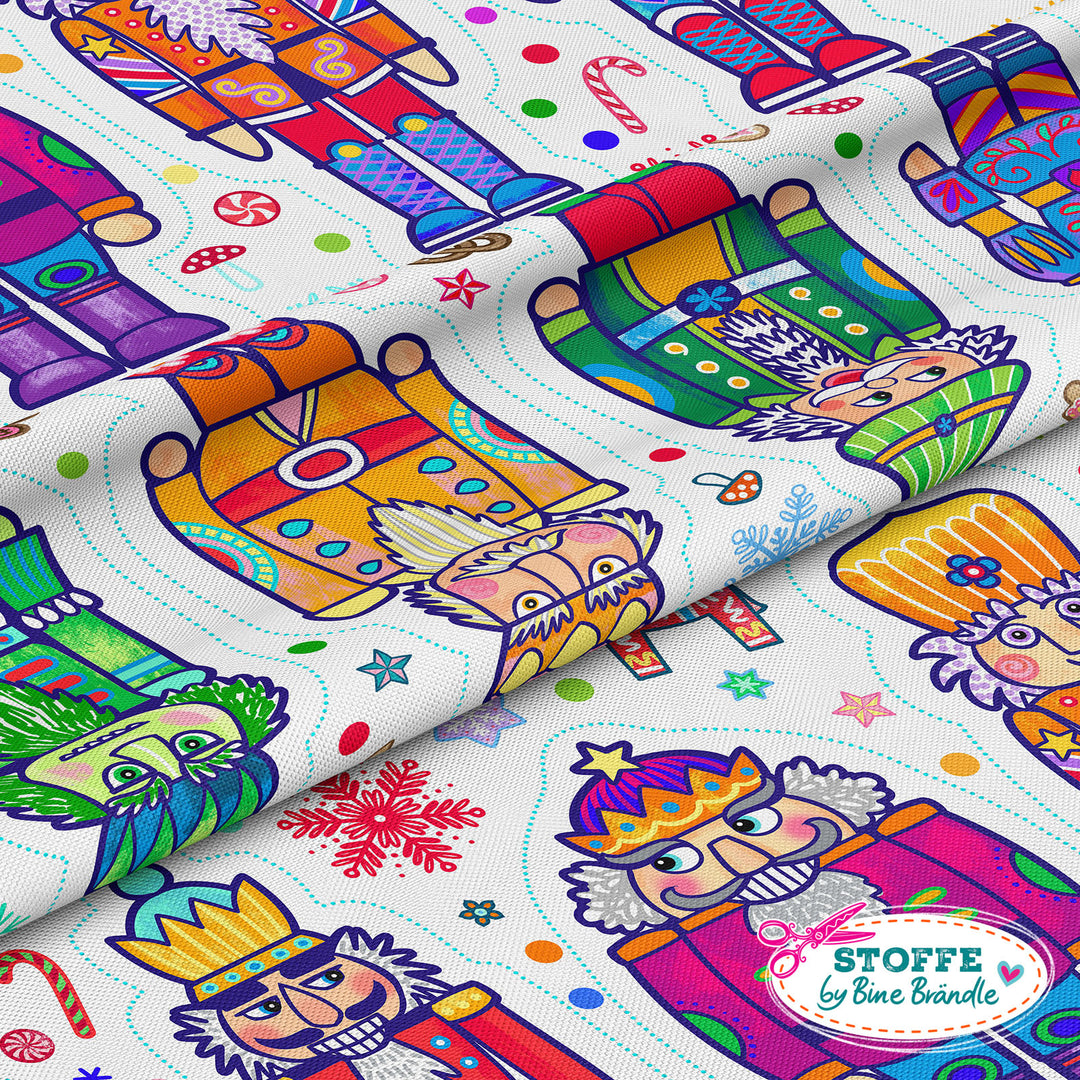 Nussknackerstoff groß - Stoff Klassiker