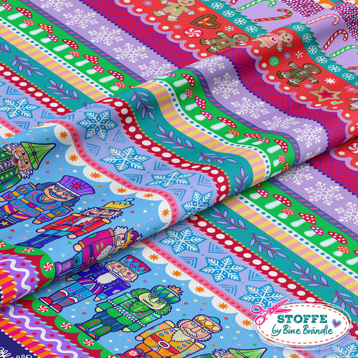 Weihnachts-Multistreifen - Stoff Klassiker