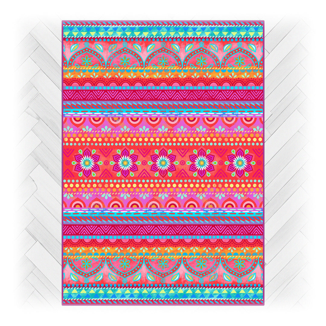 Teppich - Boho Pink-Orange