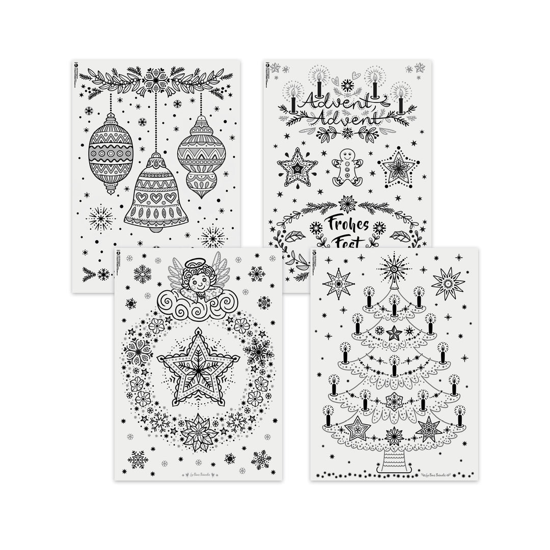 XXL-VORLAGEN FÜR FENSTERBILDER - Funkelnde Weihnacht