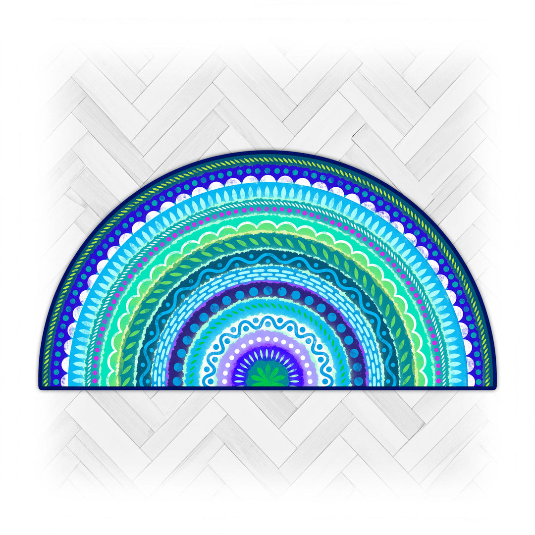 Fußmatte - Regenbogenblau