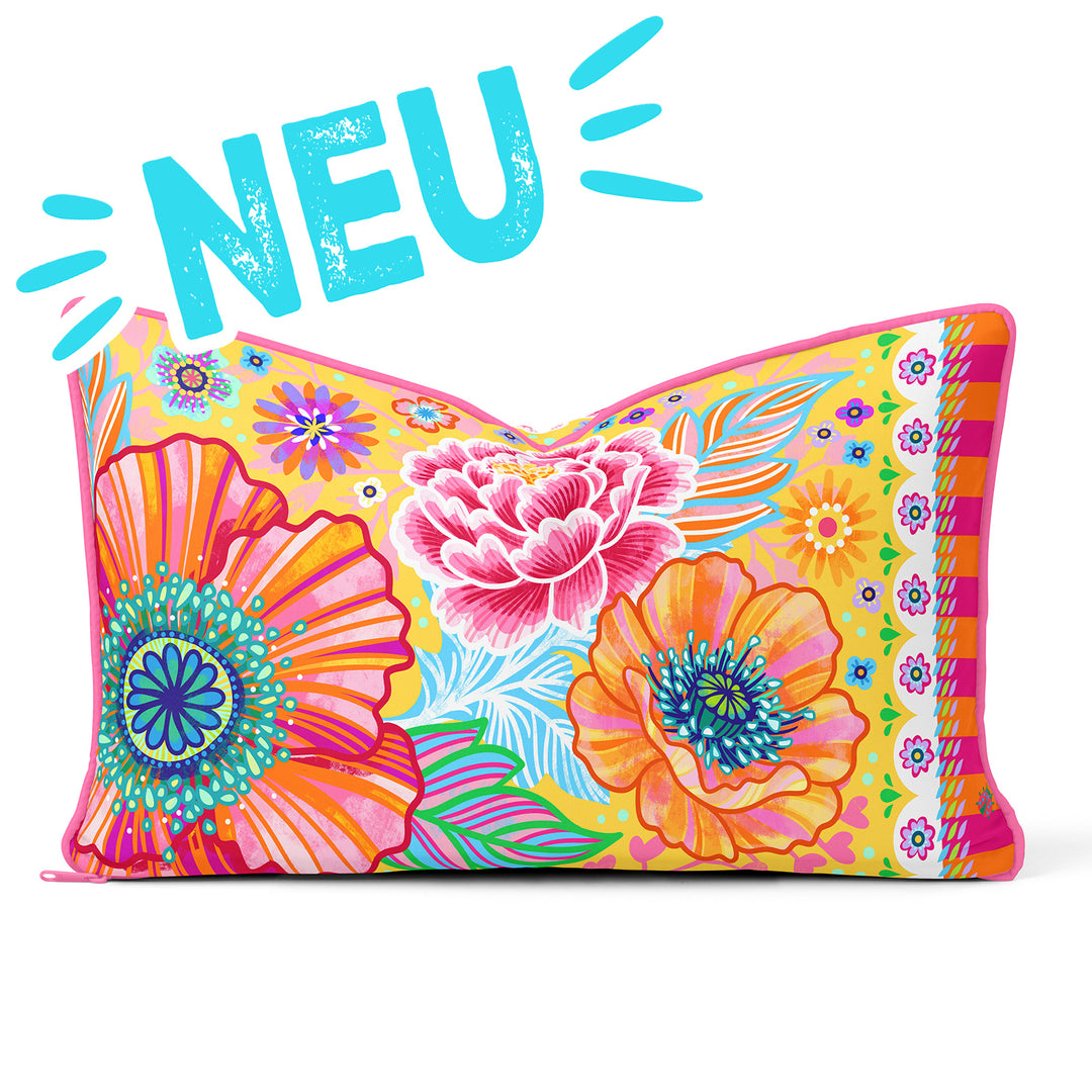 Lieblingskissen – Blumenzauber gelb
