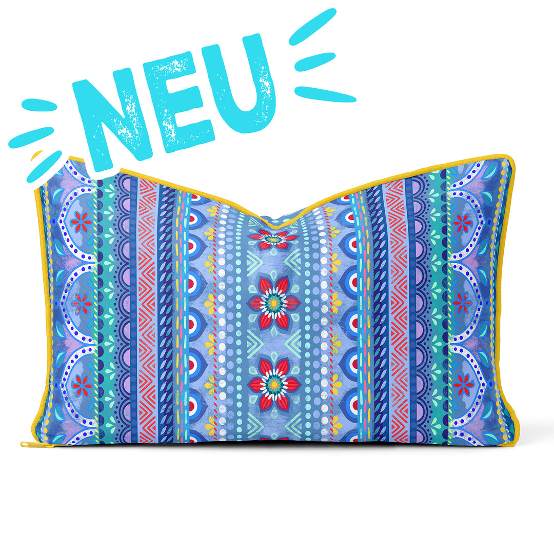 Lieblingskissen – Boho blau