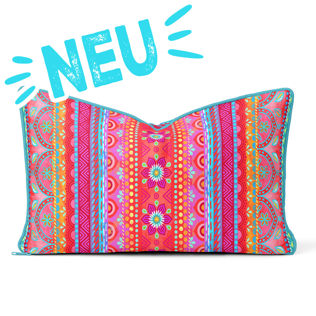 Lieblingskissen – Boho pink-orange