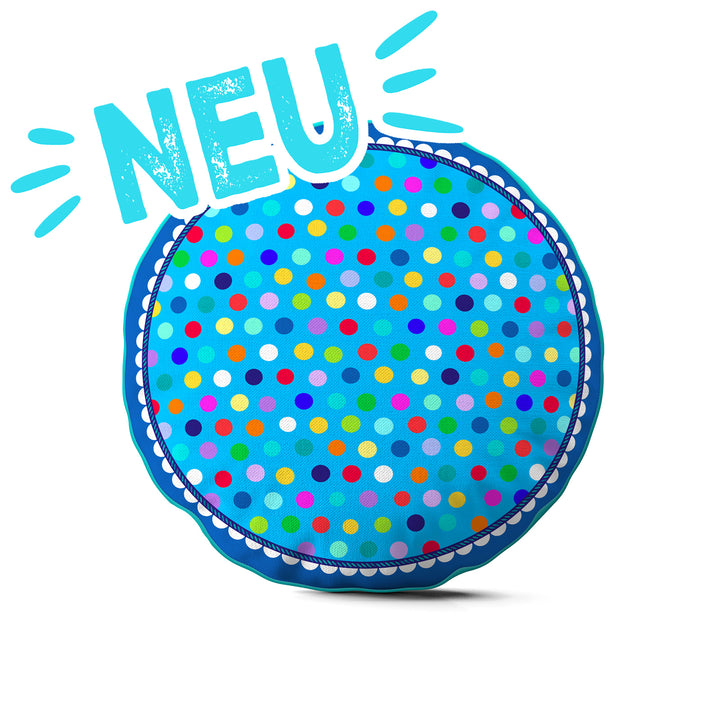 Lieblingskissen – Konfetti blau