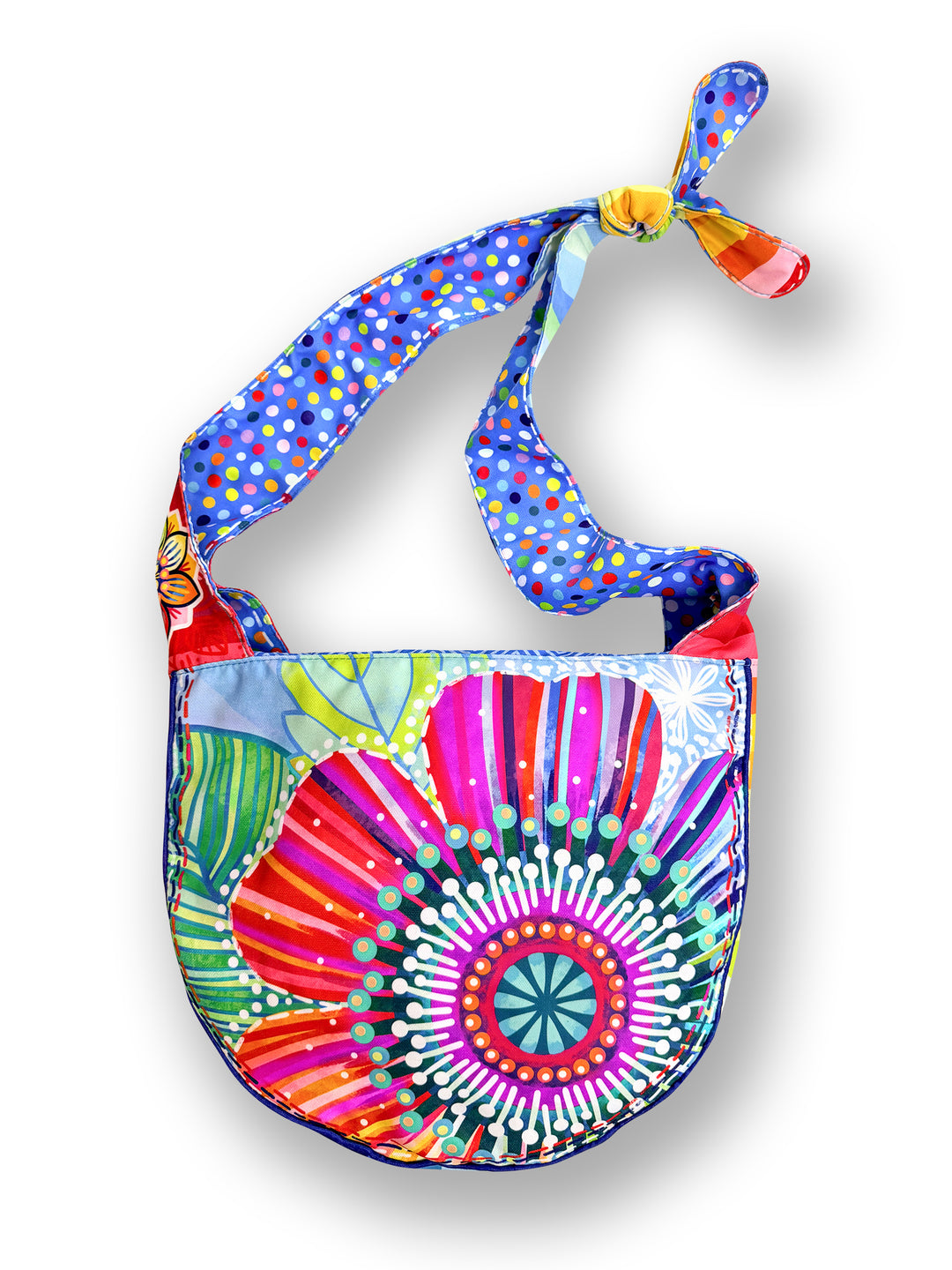 Lieblingstasche Regenbogenblume hellblau