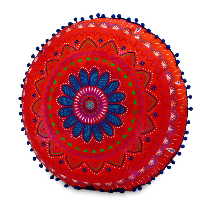 Dekokissen - Mandala Rotes Glück - 50 cm