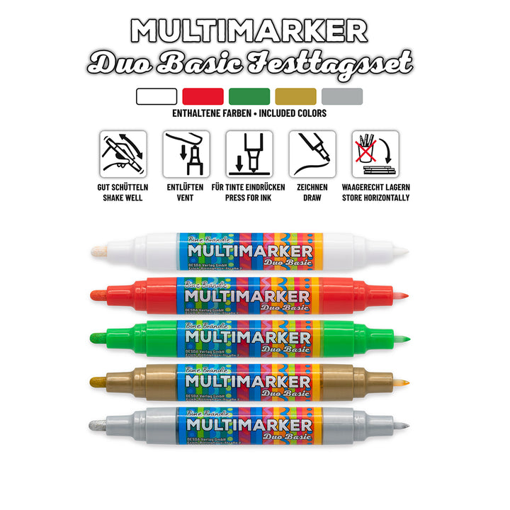 Multimarker Duo Basic Festtagsset 5 Stück