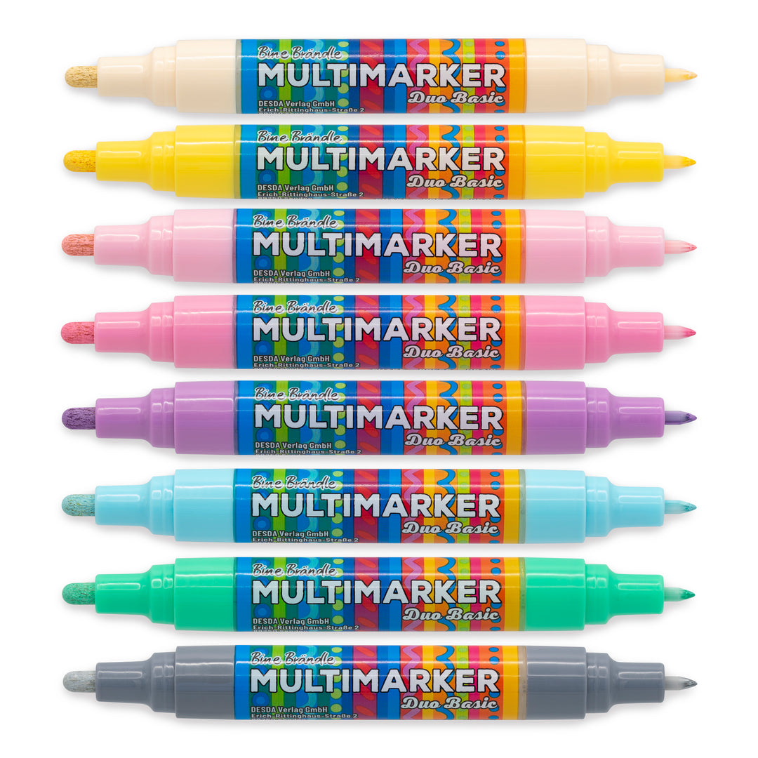 Multimarker Duo Basic Pastellset 8 Stück