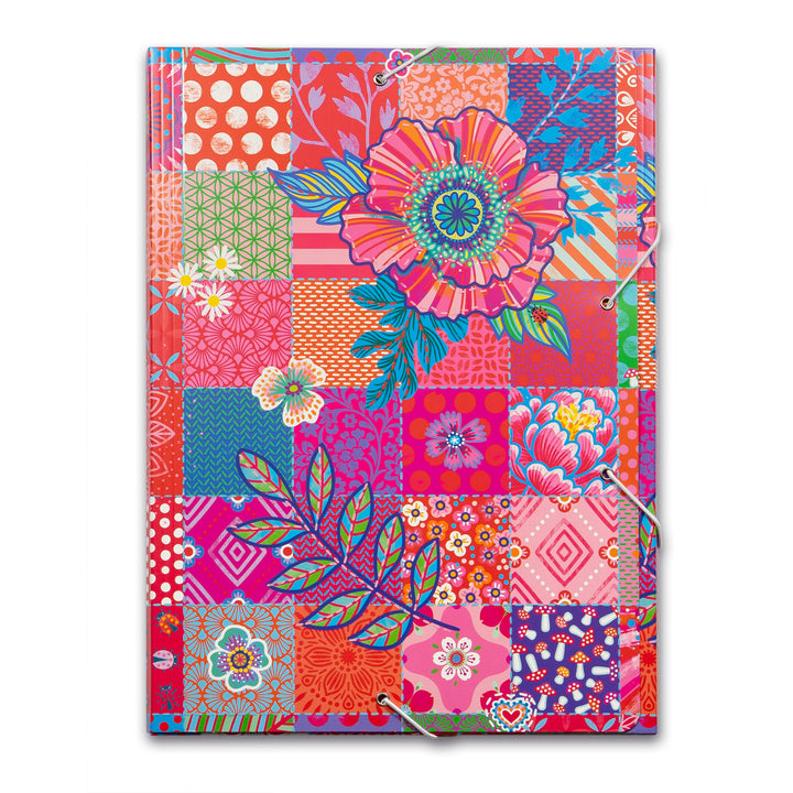 Sammelmappen, Folders für A4 - Mit elastischem Gummiband, Innenseite farbig