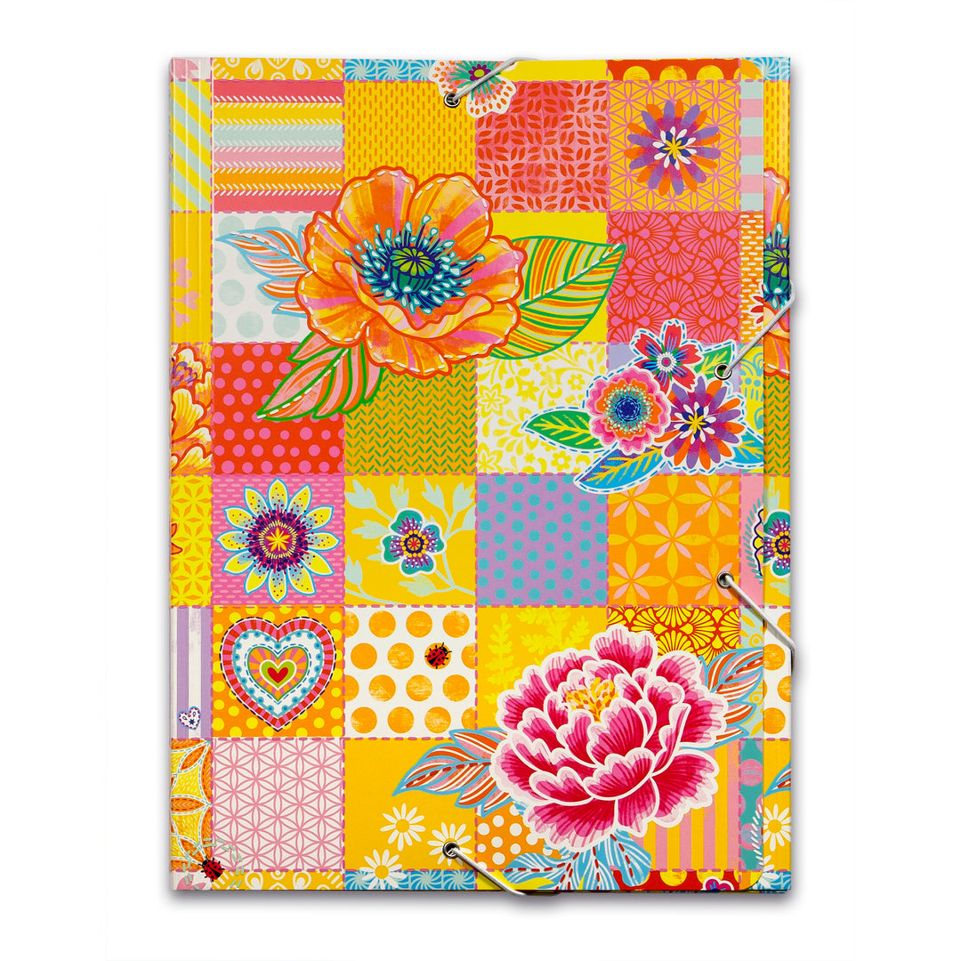 Sammelmappen, Folders für A4 - Mit elastischem Gummiband, Innenseite farbig