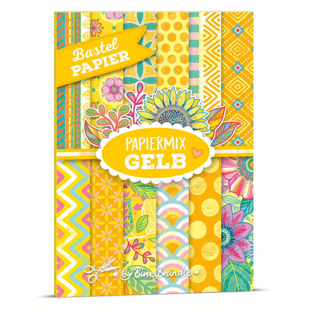 Bastel PAPIER - PAPIERMIX GELB