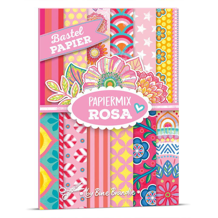 Bastel PAPIER - PAPIERMIX ROSA