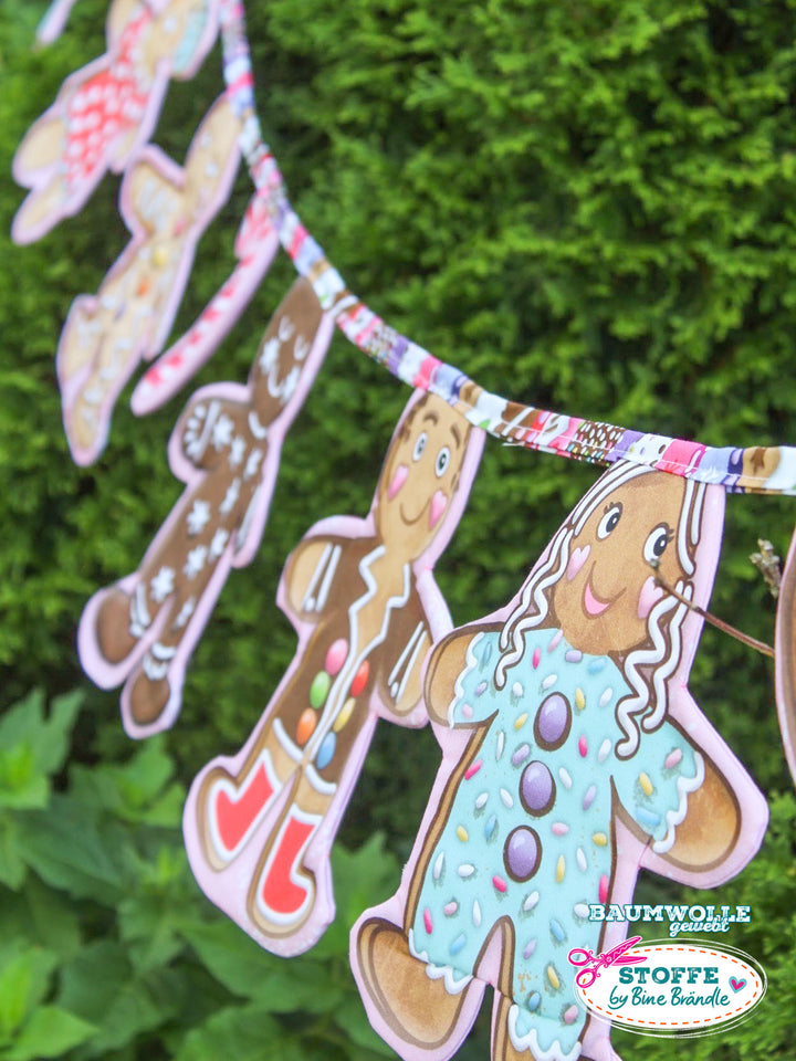Lebkuchenmännchen groß weiß - Stoff Klassiker