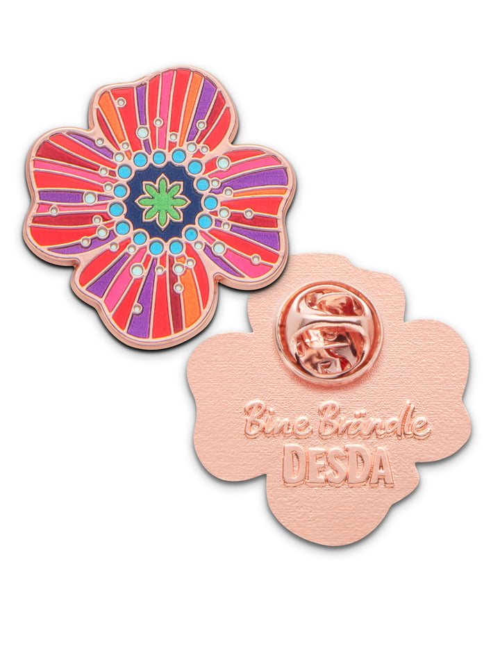Pin Mohn Blume