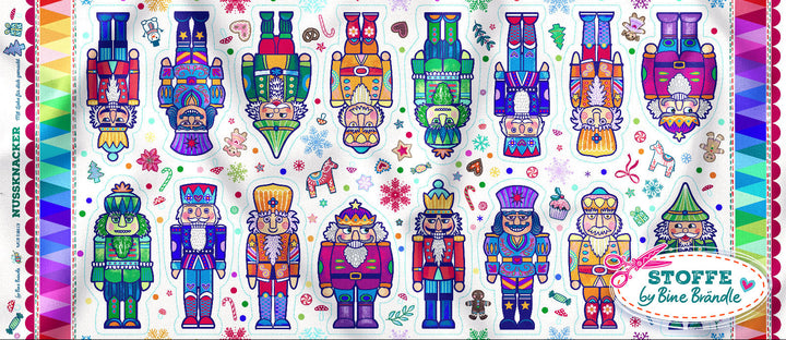 Nussknackerstoff groß - Stoff Klassiker