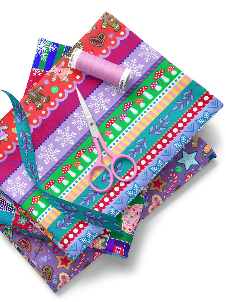Weihnachts-Multistreifen - Stoff Klassiker