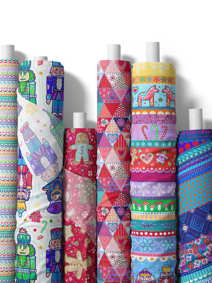 Weihnachts-Multistreifen - Stoff Klassiker