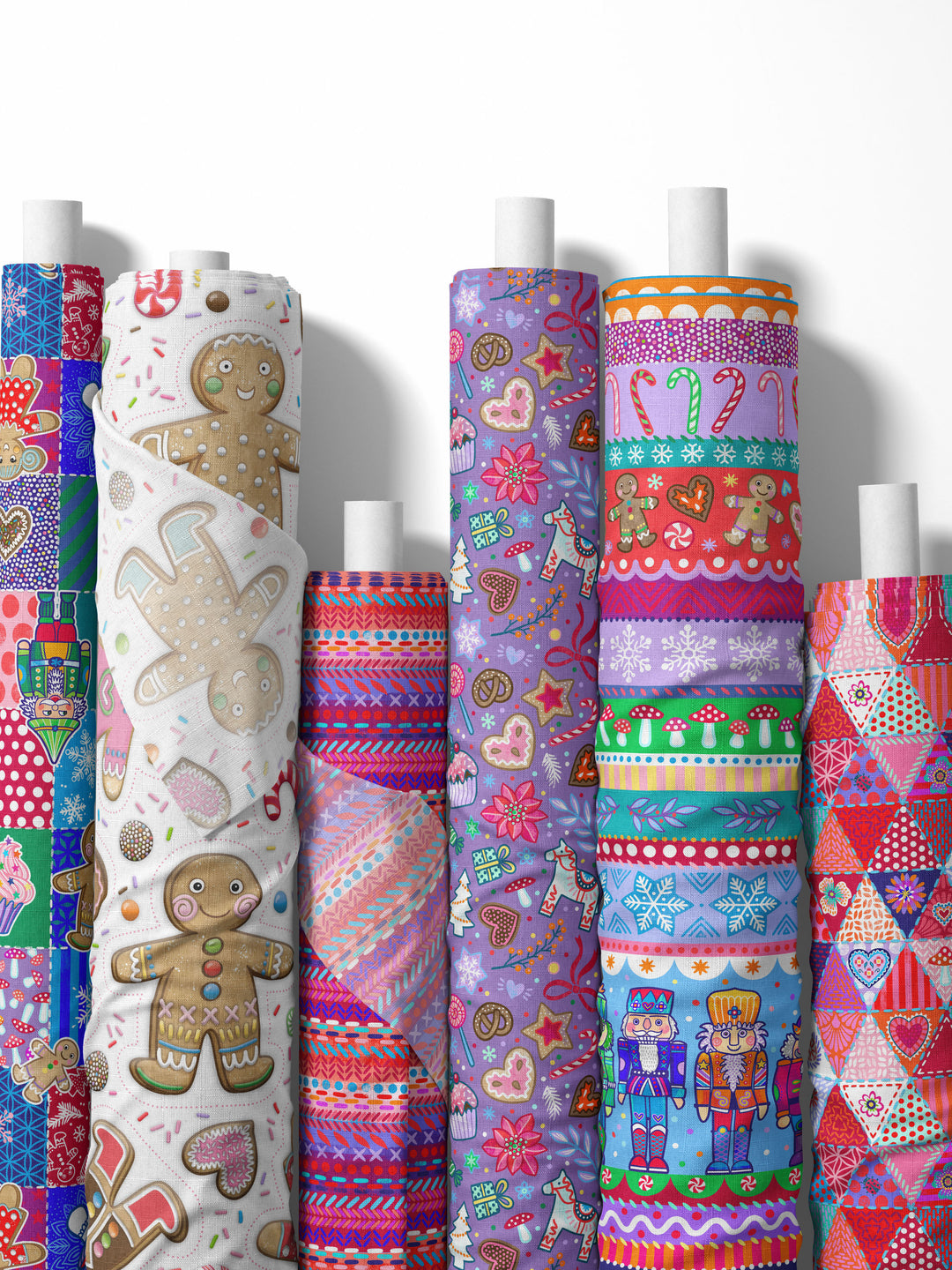 Weihnachtskonfetti lila - Stoff Klassiker