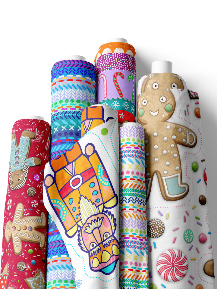 Nussknackerstoff groß - Stoff Klassiker