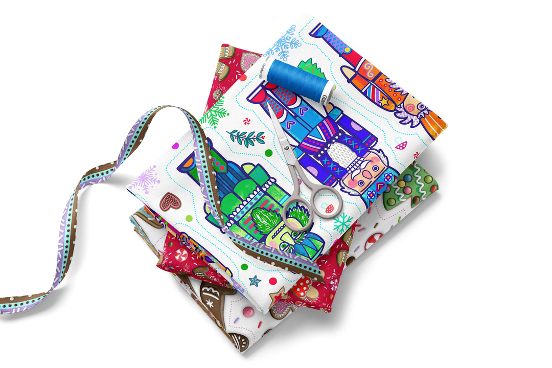 Nussknackerstoff groß - Stoff Klassiker