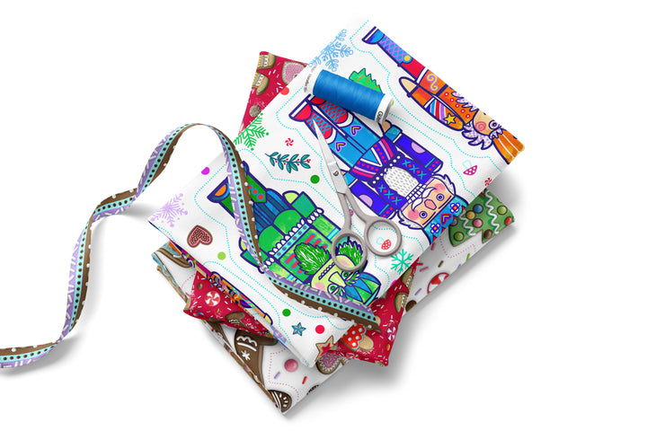 Nussknackerstoff groß - Stoff Klassiker