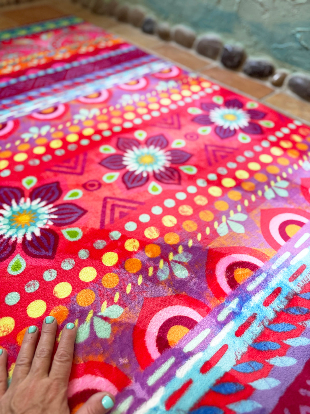 Teppich - Boho Pink-Orange