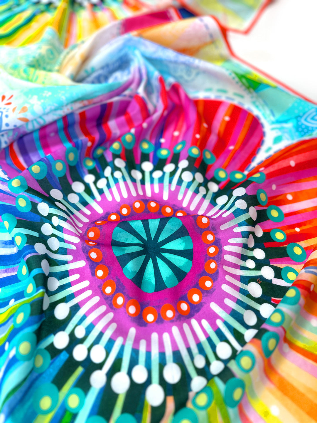 Tuch Regenbogenblume