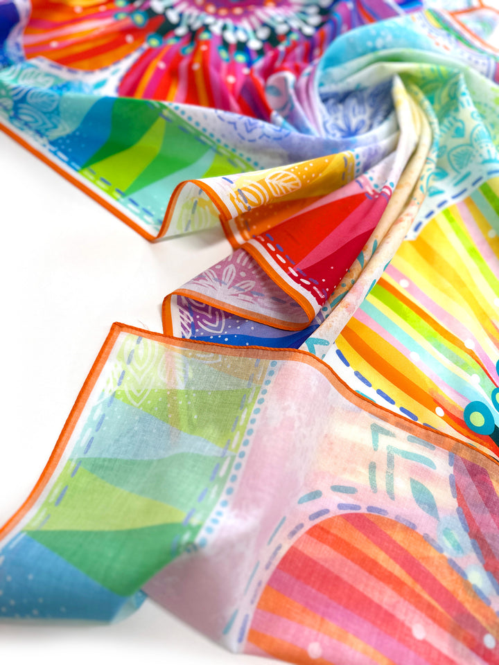 Tuch Regenbogenblume