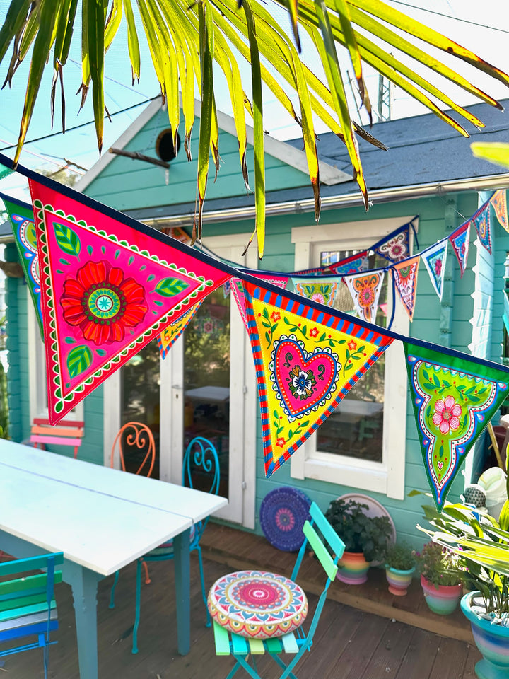 WIMPELGIRLANDE BLÜTEN