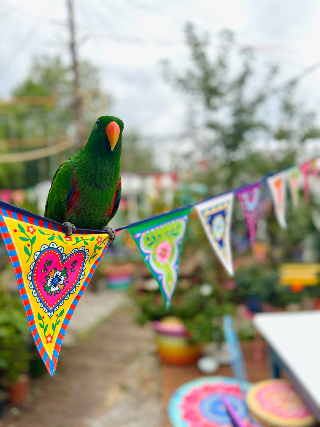 WIMPELGIRLANDE BLÜTEN