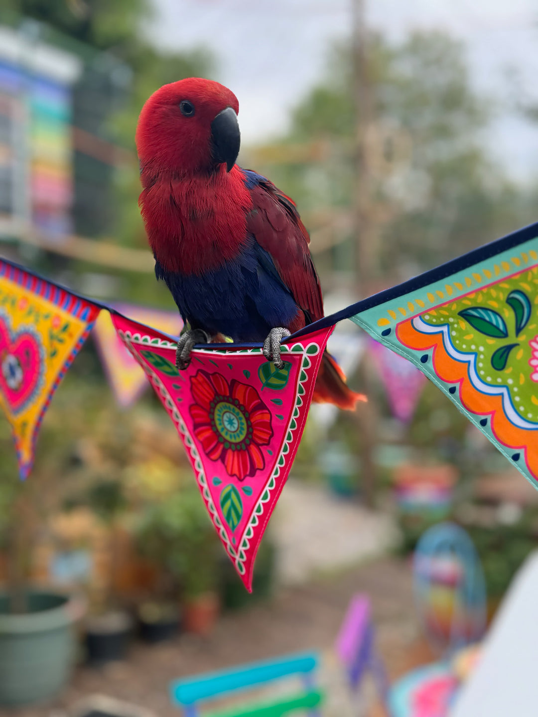 WIMPELGIRLANDE BLÜTEN