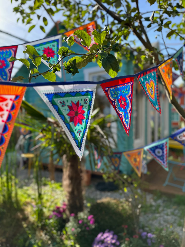 WIMPELGIRLANDE BLÜTEN