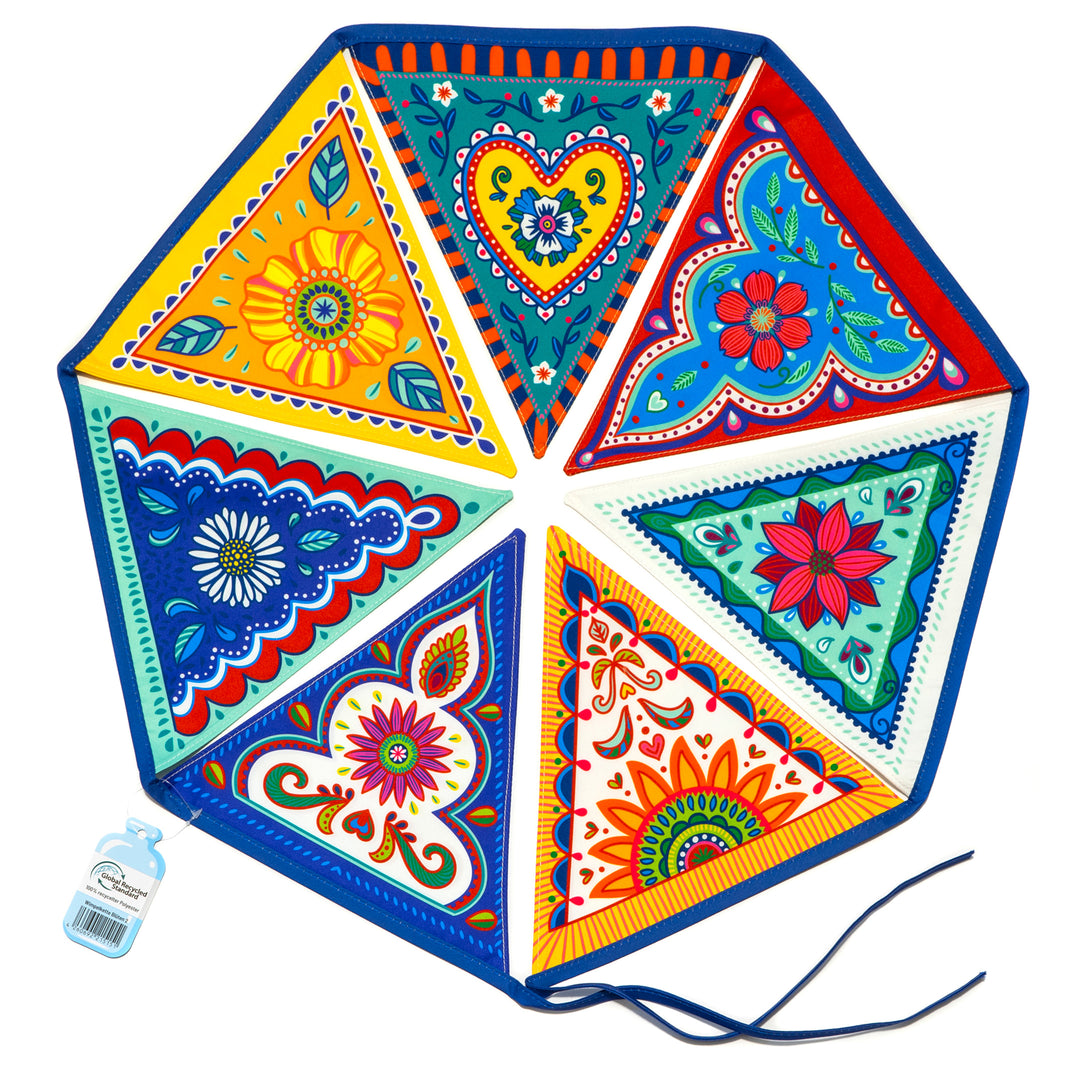 WIMPELGIRLANDE BLÜTEN