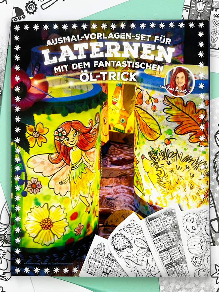 AUSMAL-VORLAGEN-SET FÜR LATERNEN MIT DEM FANTASTISCHEN ÖL-TRICK
