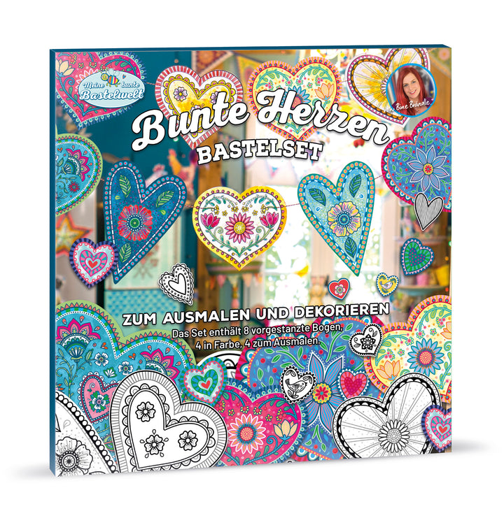 Bunte Herzen Bastelset