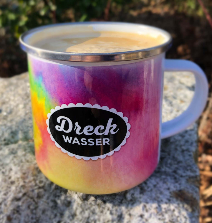 Dreckwasser Tasse aus Emaille