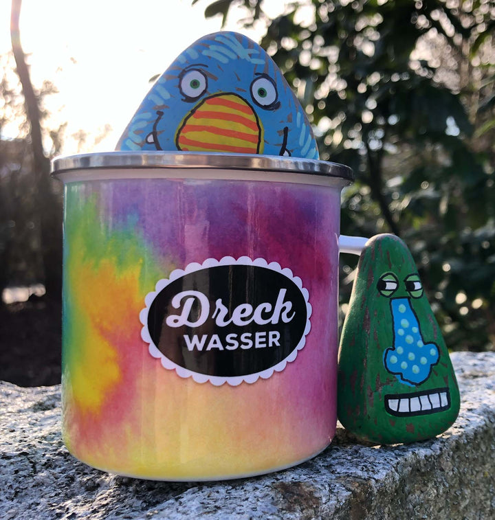 Dreckwasser Tasse aus Emaille