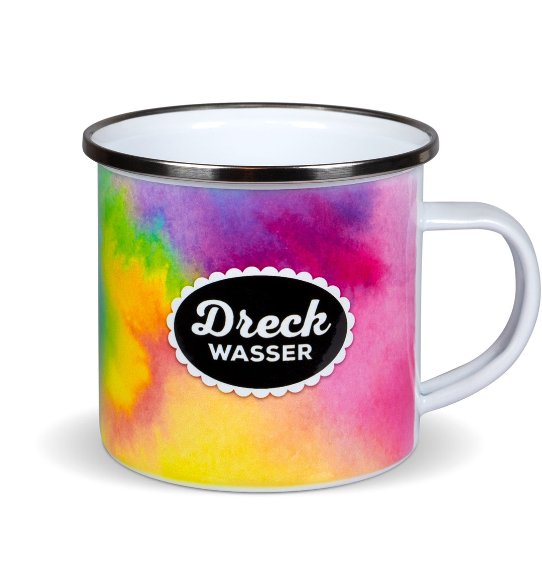 Dreckwasser Tasse aus Emaille